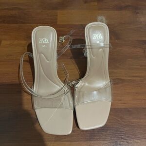 Zara clear strap heels